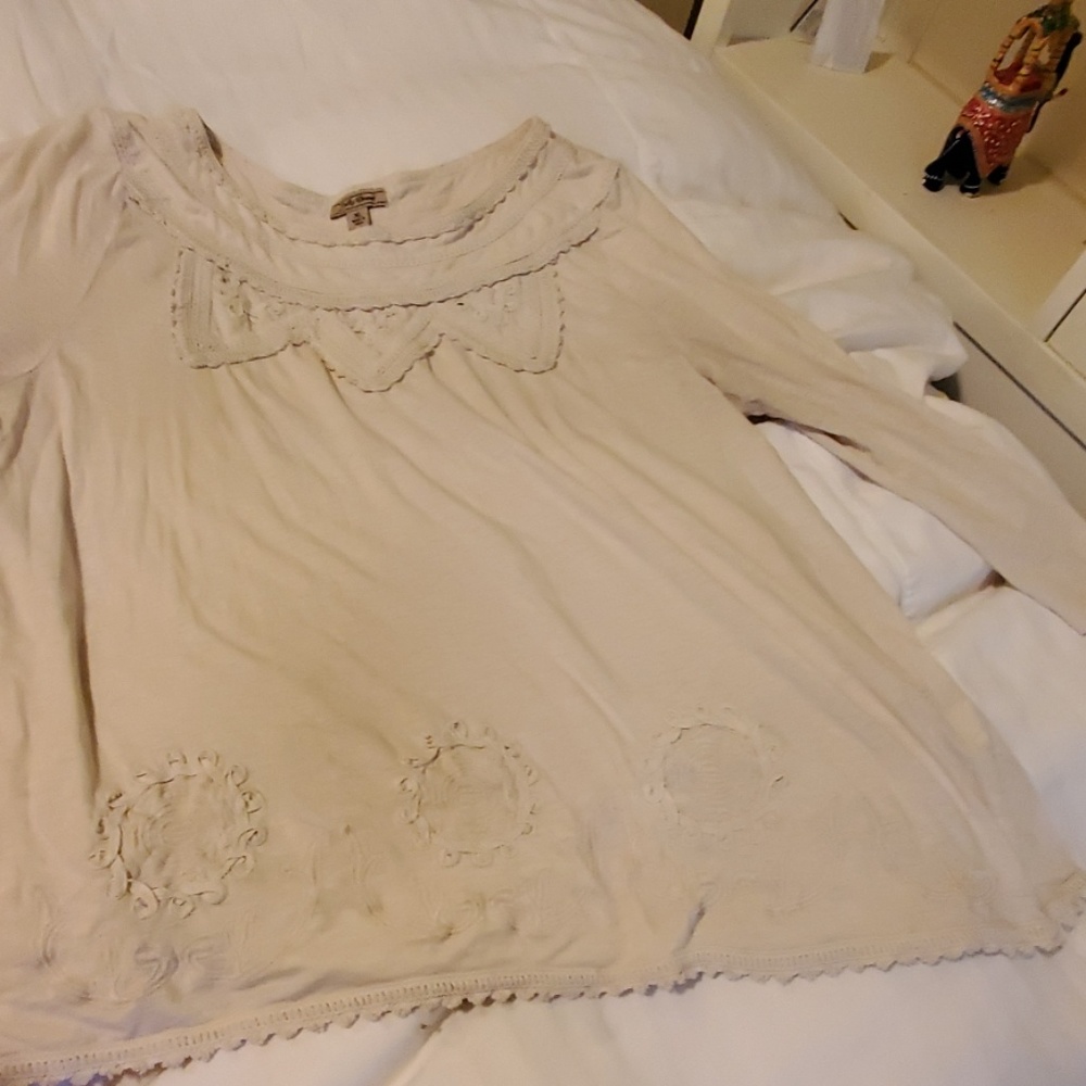 Cream casual shirt